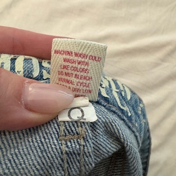 Women's Blue Denim Shorts - Picture 4 of 6